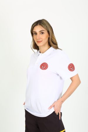 112 Acil Sağlık Yakalı Tişört  BEYAZ - Kadın